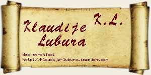 Klaudije Lubura vizit kartica
